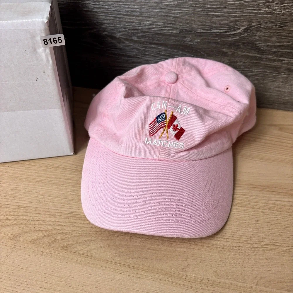 Can Am Matches Hat Cap Strap Back Womens Pink Outdoors Adjustable